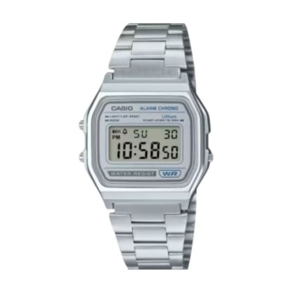 Casio General A158WEA-7DF Classical Design Stainless Steel Unisex Watch